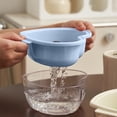 thumbnail image 4 of Cesta de colador de plástico de doble capa con cuenco de desagüe, pequeña cesta para lavar frutas y verduras para fregadero de cocina y almacenamiento en encimeras, 4 of 6