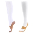 thumbnail image 2 of Miracle Copper Infused Fit Compression Support Circulation Socks para hombres Mujeres- Blanco- Grande / Extra Grande Miracle Copper miraclecopperwhiteLXL, 2 of 3