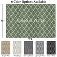 thumbnail image 3 of CozyDesg Shag Area Rugs,5'x7' Soft Fluffy Shaggy Carpet for Living Room,Large Rug for Bedroom Dining Room Home Decor Room Decor,Green & White, 3 of 8