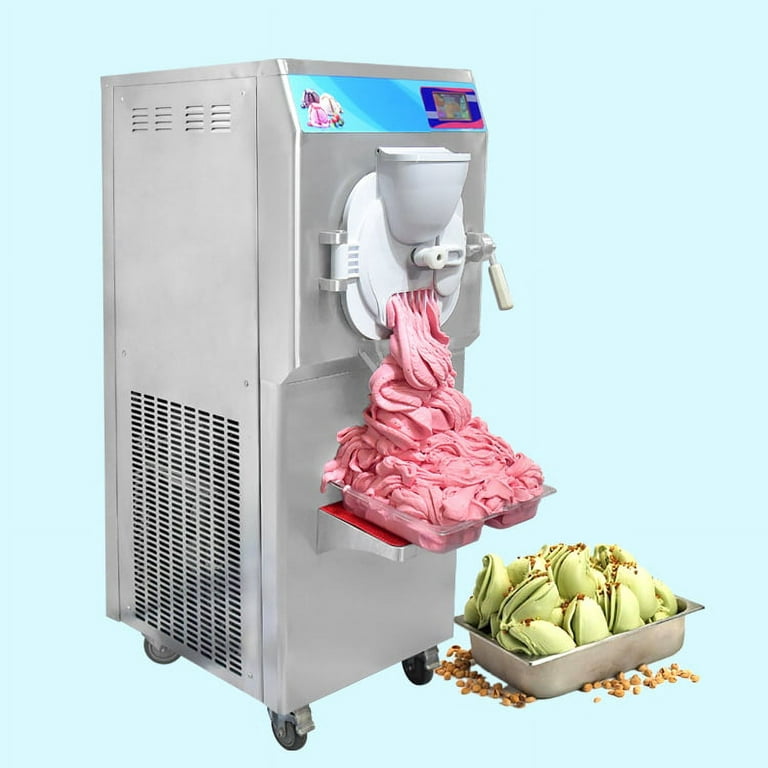 Kolice Commercial Gelato Hard Ice Cream Machine,Italian Water Ice Machine,12 -15 Gal / Hour, Size: 20.47 x 28.35 x 56.3, Silver
