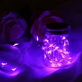 thumbnail image 2 of Alambre de cobre LED hermosa impermeable DIY cadena luces hogar patio fiesta decoración púrpura, 2 of 9