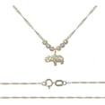 thumbnail image 2 of Gargantilla Italiana 14k De Elefante Y Bolas Tricolor, 2 of 5