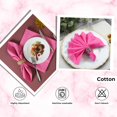 thumbnail image 6 of Bedding Craft Wild Orchid Cotton Cloth Dinner Napkins – Soft Durable Machine Washable Fabric for Weddings, Thanksgiving & Daily Dining – Set of 12, 18"x18”, 6 of 10
