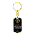 thumbnail image 4 of Shield Of Salvation Swivel Keychain Dog Tag Stainless Steel or 18k Gold, 4 of 10