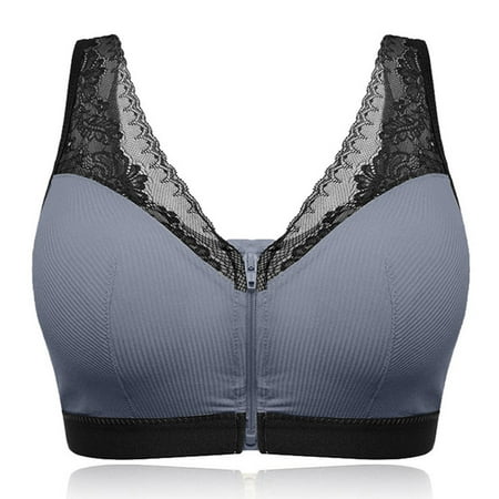 

yotyukeb Bras For Women Adjustable Zero-Pressure Support Bra Front Zipper Support Breast Best Bra Nightgowns For Women Sleepwear For Womens Pajamas For Women