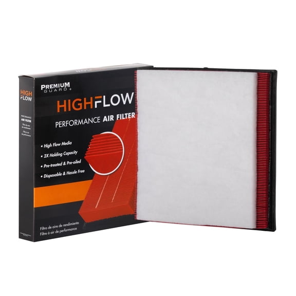 HIGHFLOW High Performance, Pre-Oiled Disposable Engine Air Filter PA6145X | Fits 2012-2016 Cadillac SRX, 2011 Saab 9-4X