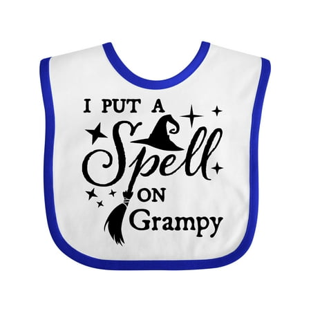 

Inktastic I Put a Spell on Grampy Witch Hat and Broom Gift Baby Boy or Baby Girl Bib