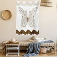 thumbnail image 2 of Butterfly Tapestry, Butterfly Artwork with Swirled Wings Vintage Ornate Fashion Style Print, Wall Hanging for Bedroom Living Room Dorm Decor, 60W X 80L Inches, Brown Grey White, by Ambesonne, 2 of 5