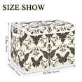 thumbnail image 3 of Butterfly Print Beige Background Large Storage Bins with Linen Collapsible Lid Storage Box 16.7 x 12.6 x 11.8in, 3 of 7