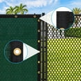 thumbnail image 2 of Jane Stone Fence Privacy Screen 6’X 25' Fence Commercial Shade Cover with Brass Grommets Heavy Duty Perfect for Outdoor Back Yard-Dark Green, 2 of 6