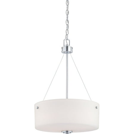 71 Gilded Iron Finish - Pendants 3 Light With Polished Chrome Finish Iron Medium Base 17 inch 180 Watts