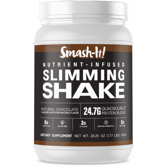 Primal Labs Smash-It Nutrient Infused Low Carb Protein Powder to Help Trim Down, Keto Meal Replacement Shake Powder, Gluten-Free Whey Protein Powder, Delicious Chocolate Flavor