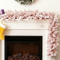 thumbnail image 5 of SMKE Pink Frosted Artificial Garland,Winter Holiday Valentine Mantle Decor,Durable Sun-Resistant Indoor Outdoor Vine,Multi-Scene Wedding Hotel Decor Garland,Long-Lasting Reusable Holiday Vine 1.2M, 5 of 9
