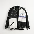 thumbnail image 3 of Women's Gameday Couture Black Kansas Jayhawks Oversized Inner Drive Varsity Rhinestone Full-Snap Bomber Jacket, 3 of 5