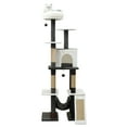 thumbnail image 5 of Vibrant Life 7-Level Cat Tree with Built-In Massager, Brown and Cream, 65", 5 of 7