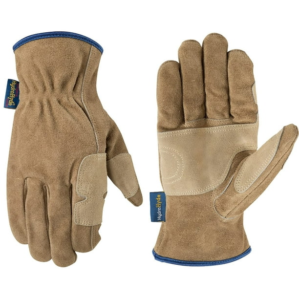 Guantes de trabajo Wells Lamont para hombre, piel color canela, talla M