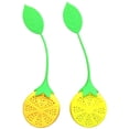 thumbnail image 1 of Juego de 2 infusores de té, difusor de filtro de limón, colador de silicona para té suelto para diferentes tazas y hojas, 1 of 5