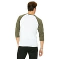 thumbnail image 3 of Bella + Canvas Men Unisex Three-Quarter Sleeve Baseball T-Shirt, 3 of 4