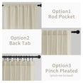 thumbnail image 3 of Set de 2 Paneles de Cortinas Joydeco Mezcla de Lino 52x213 cm Color Natural, 3 of 6