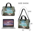 thumbnail image 3 of 16" Laptop Briefcase for Work Travel Laptop Shoulder Bag Carrying Handbag Laptop Case Palm Trees and Ocean, 3 of 8