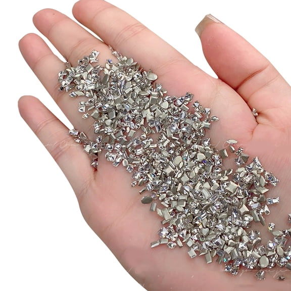 XISAOK Mini Shaped Nail Charms Nail Rhinestones Irregular Shaped Nail Crystal Charms