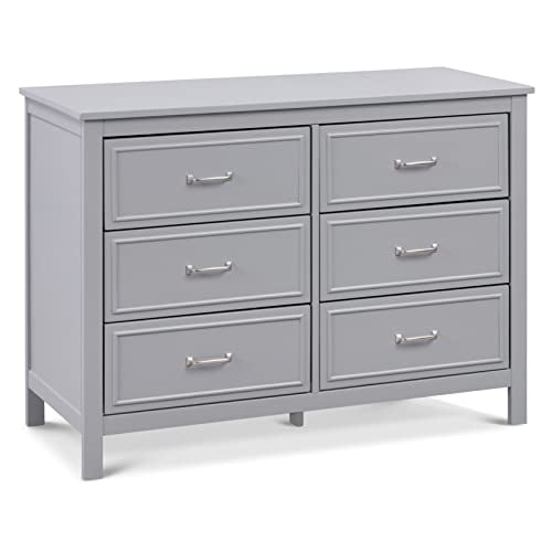 DaVinci Charlie Commode Double 6 Tiroirs en Gris