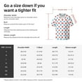 thumbnail image 7 of Fotbe Red Blue Polka Dots print Short Sleeve Button Down Shirts for Men Casual Summer Beach Wrinkle Free Shirt-Large, 7 of 7