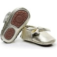 thumbnail image 4 of Leather Baby Moccasins Hard Soled Tassel Crib Toddler Shoes for Boys and Girls, 4 of 7