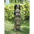 thumbnail image 2 of Hi-Line Gift 7” Hear, See and Speak No Evil Stacked Cats Garden Statue, 2 of 5