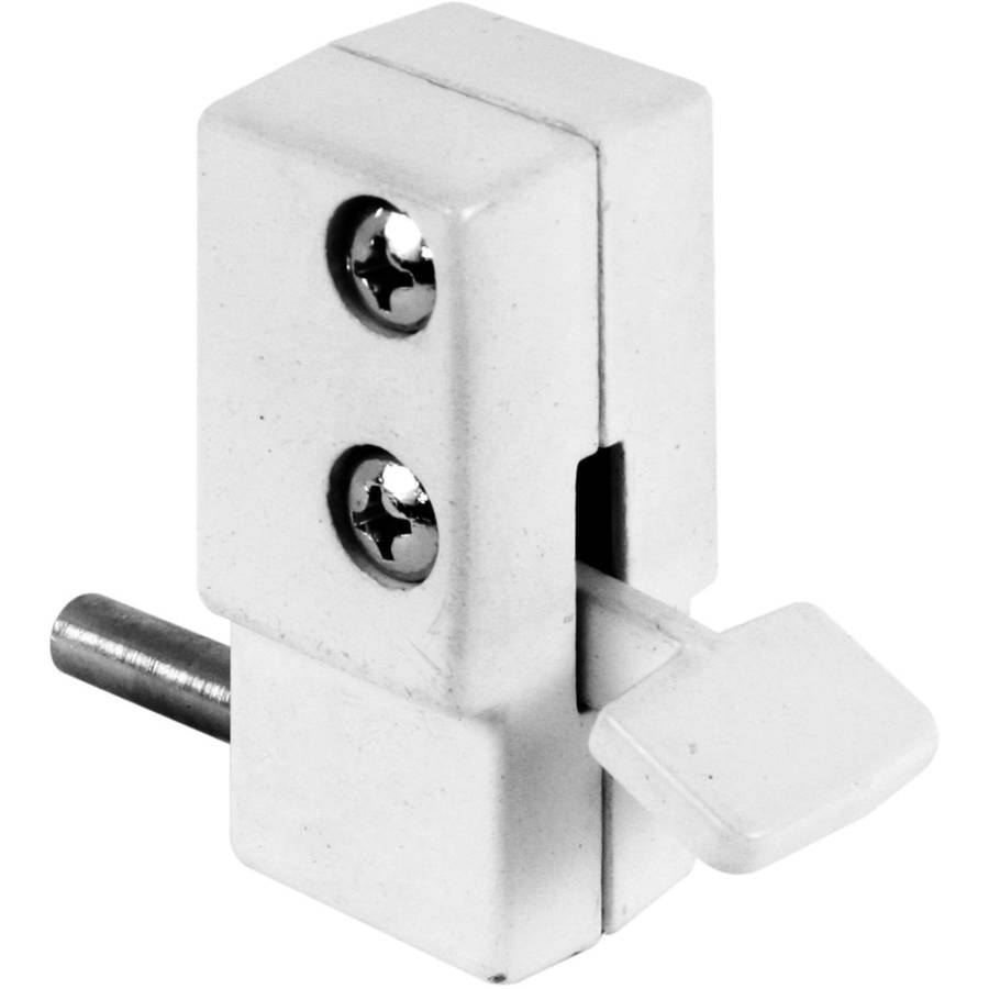 Defender Security U 9865 Sliding Door Lock with Bushing White