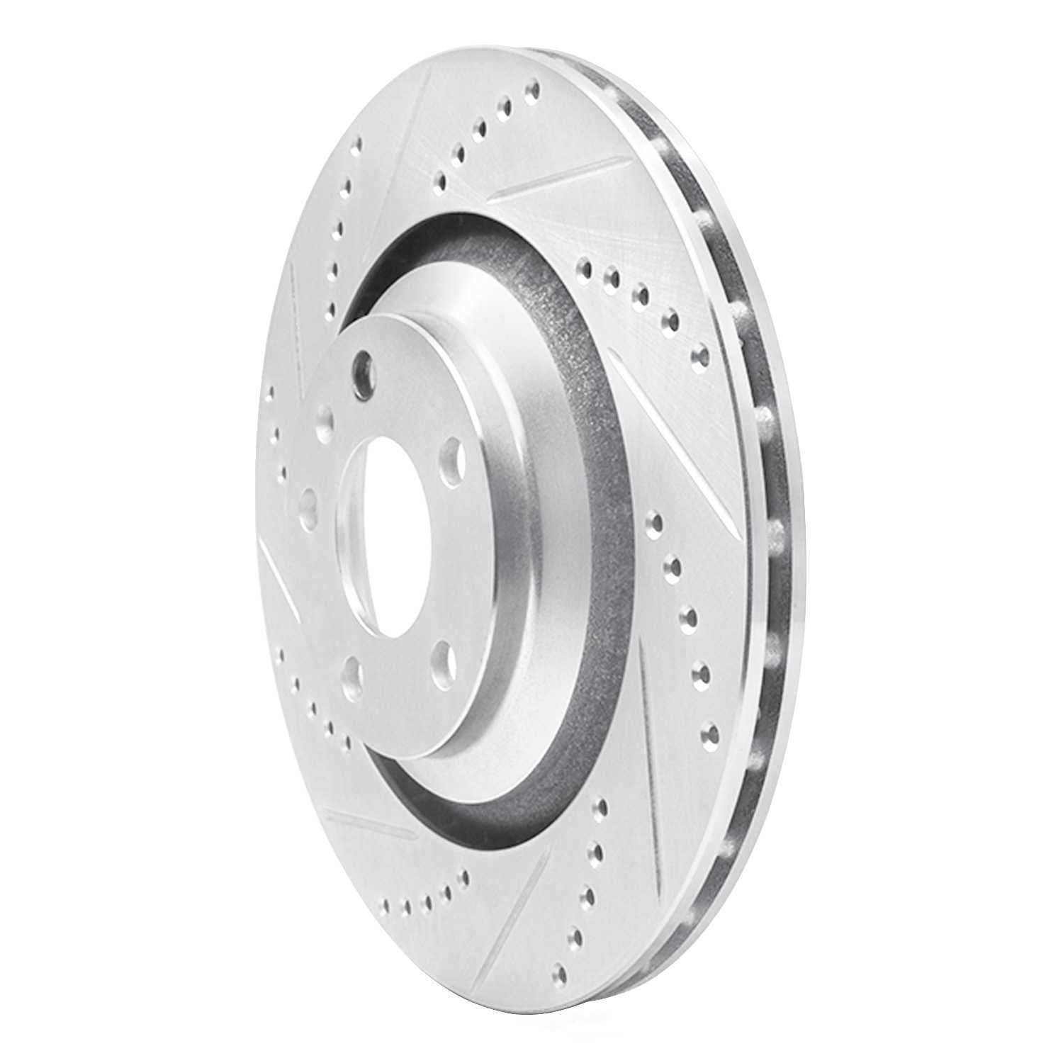Dynamic Friction Company 631-73039L DFC Brake Rotor - Drilled And Slotted - Silver