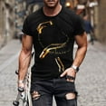 thumbnail image 1 of Styesk T-Shirts pour Hommes Nouvelle Mode T-shirt pour Hommes Impression 3D Bière Indéterminable Manches Courtes Col Rond T-shirt Décontracté Haut de Sport Blouses, 1 of 5