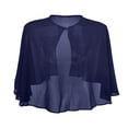 thumbnail image 4 of UJNDER Women Solid Elegant Sleeveless Chiffon Wedding Shawl for Spring and Summer Celebrations with Versatile Navy, 4 of 4