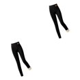 thumbnail image 4 of Wosthever Mallas gruesas de Cachemira para mujer, pantalones ajustados de realce para invierno todo en uno, pantalones ajustados cálidos para Fitness, Negro/S 2piezas Wosthever CBP586684, 4 of 5
