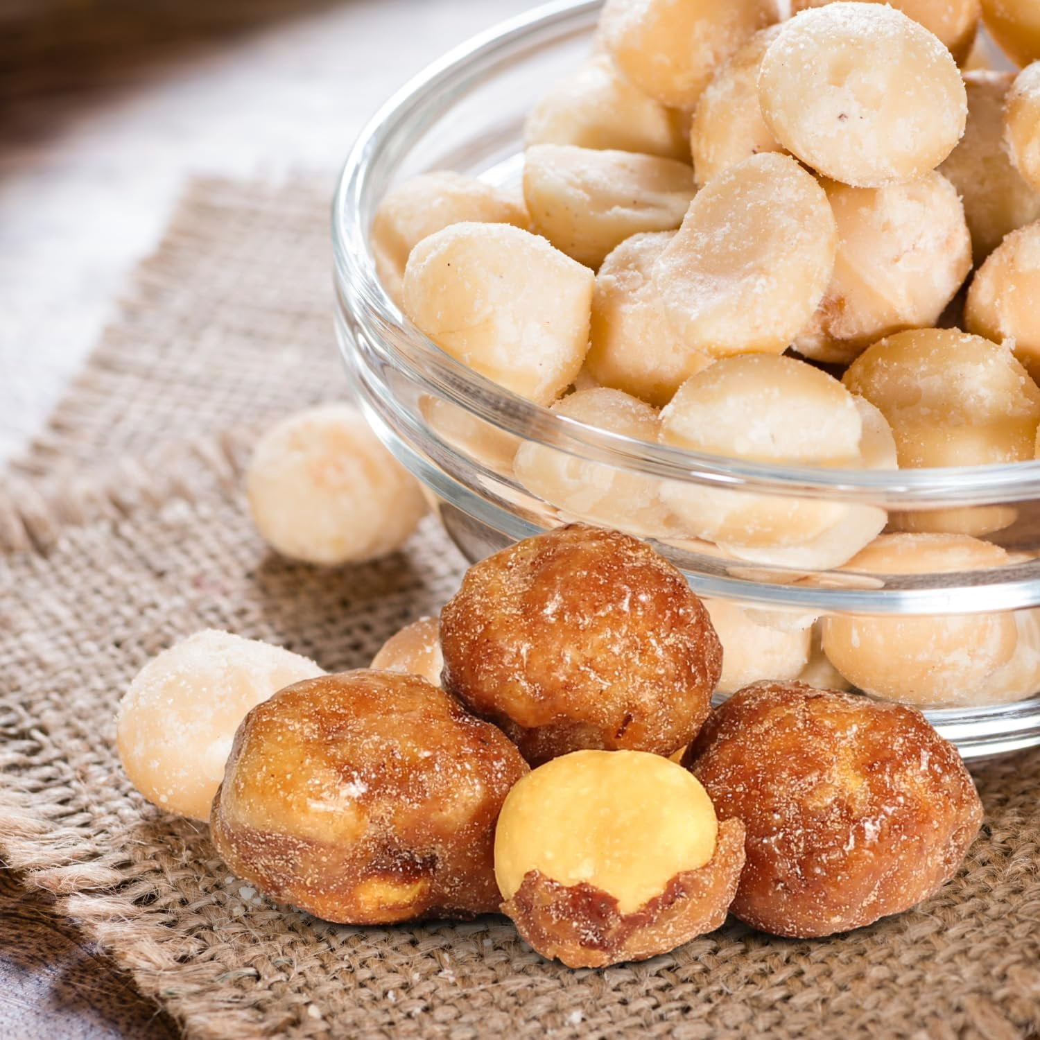 Gourmet Toffee Coated Macadamia by Its Delish, 12 Oz Bulk Bag, Sweet Crunchy Caramelized Nuts Snack