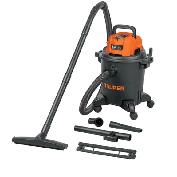 Aspiradora Truper ASP-04N 4 Gal Plástica Negra Sólidos