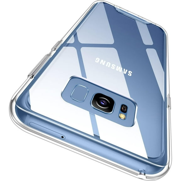Crystal Clear Samsung Galaxy S8 Case - Shockproof, Non-Slip, Slim Fit, Wireless Charging Support