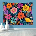 Boho Flowers Print Tapestries Wall Hanging for Bedroom Living Room