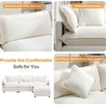 thumbnail image 4 of 111.4" L-Shape Chenille Upholstered Sofa with 5 Pillows, Modern Luxury Sofa Couch with Removable Ottoman, 3-Seater Couch Sectional Sofa Set for Living Room (Beige-5 Pillows), 4 of 18