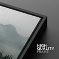 thumbnail image 5 of IDEA4WALL Framed Canvas Print Wall Art Set of 3 Misty Mountain & Lake View Illustration Print Watercolor Abstract Forest Serene Modern Digital Art Minimal Chic for Home Decor - Black 16"x24"x3, 5 of 5