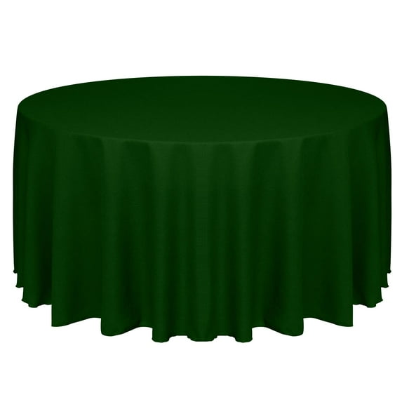 Ultimate Textile (2 Pack) Faux Burlap - Havana 90-Inch Round Tablecloth - Basket Weave, Hunter Green