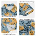 thumbnail image 3 of Dailycode Small Short Sleeve Button Down Shirts Flowers Dark Blue Leaves Casual Shirt 3-10 Years, 3 of 9