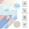 thumbnail image 3 of Yayeee Bath Rug for Bathroom Floor Non Slip Rectangle Fluffy Soft Absorbent Mat, 16"x24", Abstract Blue, 3 of 7