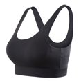 thumbnail image 6 of Women's Sports Bras Large Size Beautiful Back Yoga Vest Fitness Running Sexy Underwear Composite Fabric One-piece Sports Bra Comfortable Bras for Women Black XL, 6 of 7