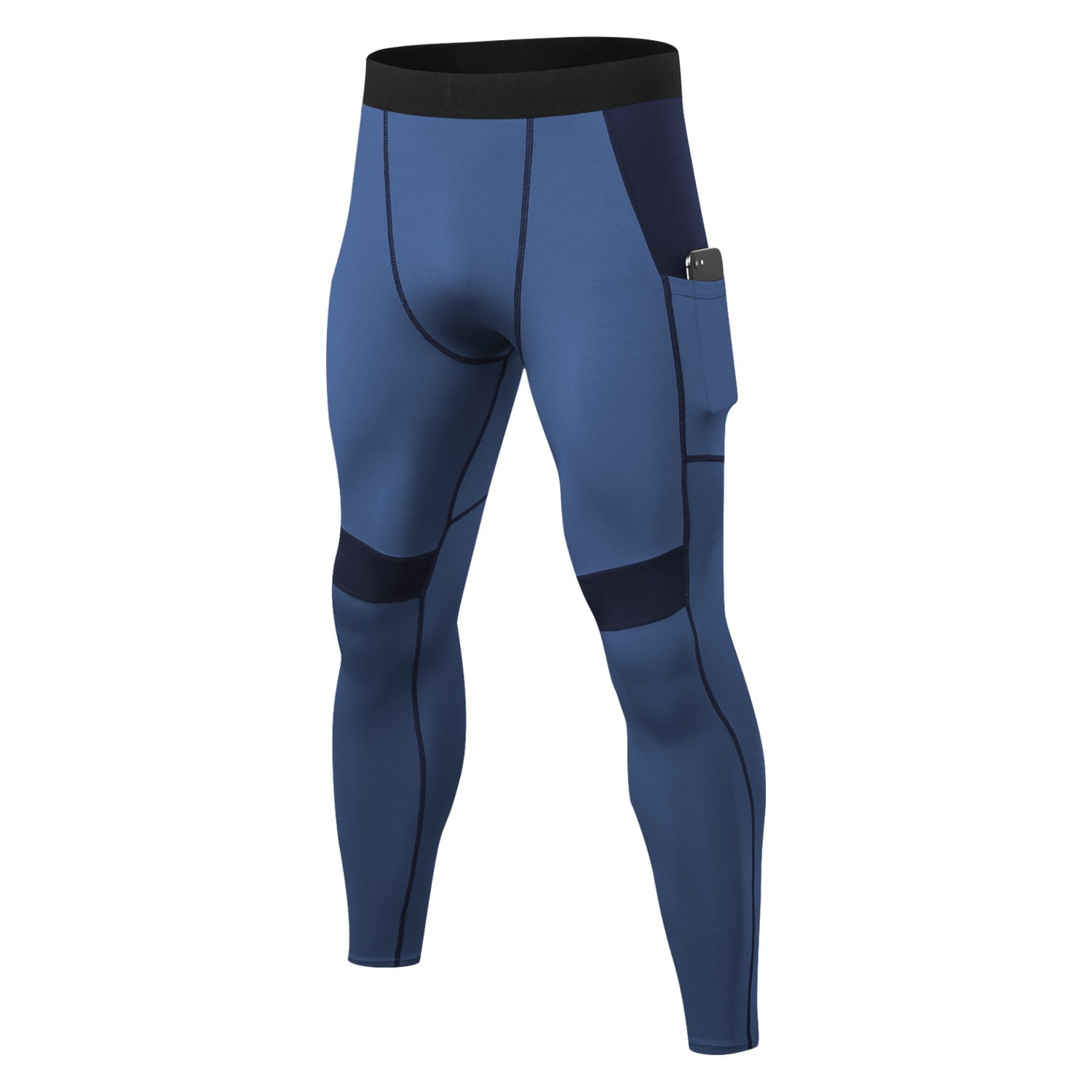 Lanbaosi Men Active Yoga Leggings Pants Dance Running Tights With Pockets Male Cycling Workout Pants Quick Dry Size Medium Other