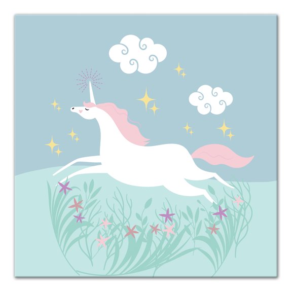 Creative Products Prancing Unicorn 24x24 Canvas Wall Art
