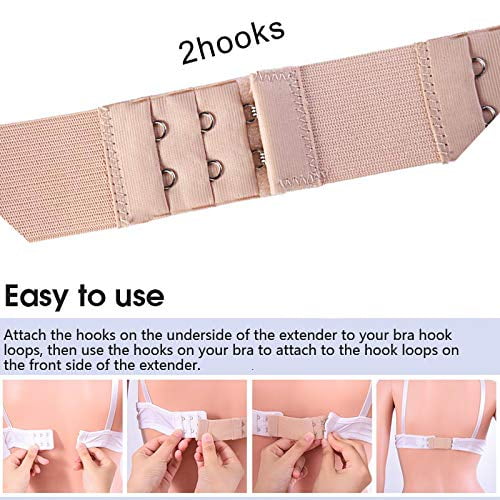 Women's Bra Extenders 3 Hook Elastic Stretchy Bra Extension Strap