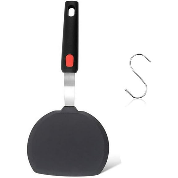 Silicone Pancake Spatula, Wide Silicone Spatula Turner with Lengthened Handle, 600°F Heat Resistant Cooking Spatulas for Nonstick Cookware, Large Flexible Kitchen Utensils   (Pancake Spatula)