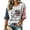 Light Gray #040, variant on Womens 9/11 25th Anniversary Shirt 3/4 Sleeve Patriotic T Shirts | Never Forget 911 Memorial Shirt,Loose Crew Neck Graphic T-Shirt,Printed American Flag T-shirt,Casual Tee Tops, 3XL