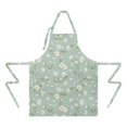 thumbnail image 2 of Pioneer Flower Floral Print Pattern Apron for Women and Men, Cotton Linen Waterproof with Pockets, Adjustable, 33x27 Inch for Kitchen, Gardening, BBQ, Salon, 2 of 6